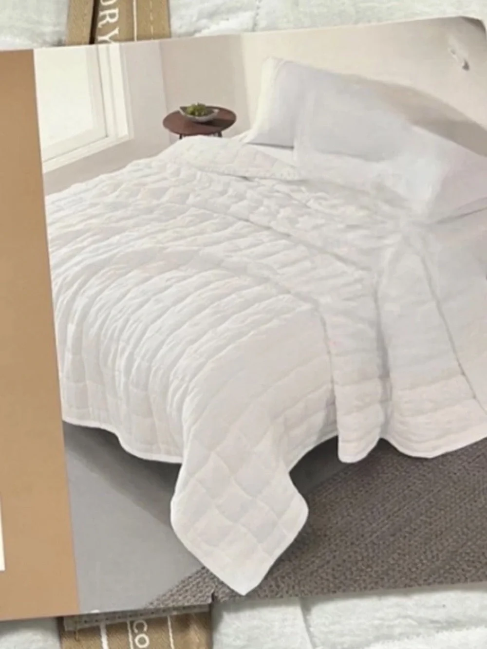 Bed Theory King Gauze White Quilt 104”x90”